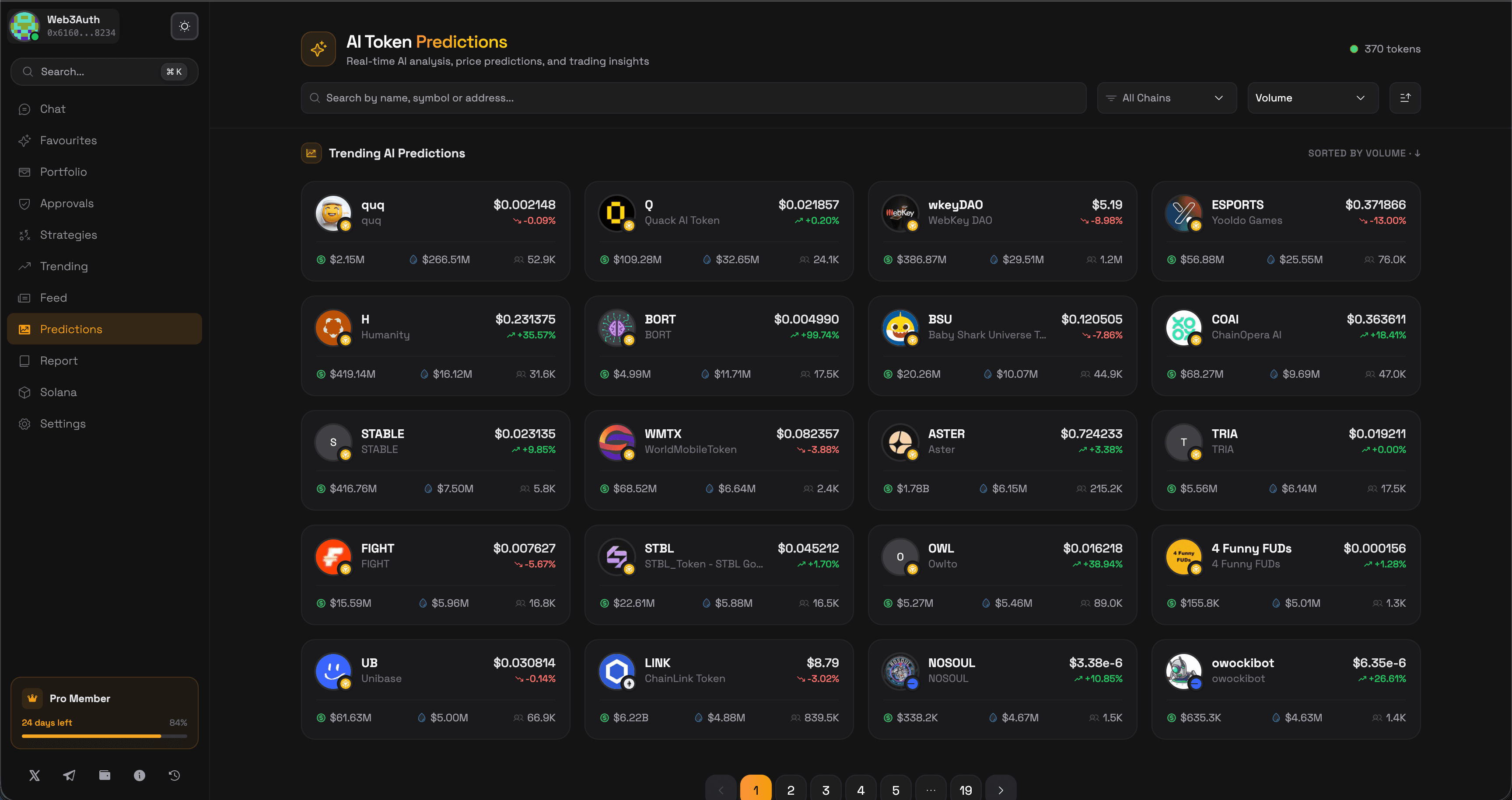 Predictions Explorer