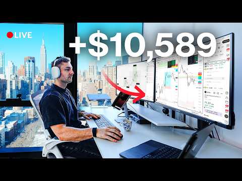 📊 Inside a Live Day Trading Session: $10K Daily Goal with 25% Win Rate